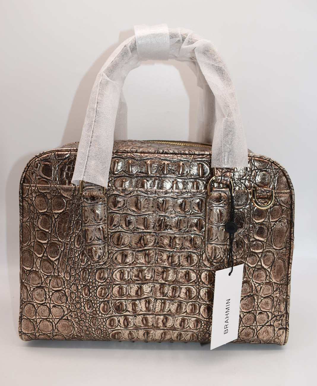 Brahmin Marissa Satchel Bag in Bronze Nebula