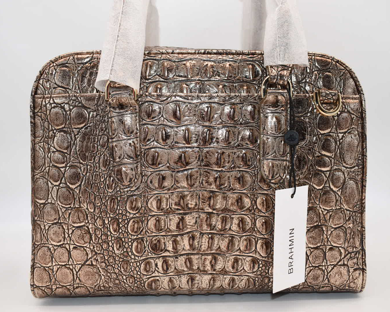 Brahmin Marissa Satchel Bag in Bronze Nebula