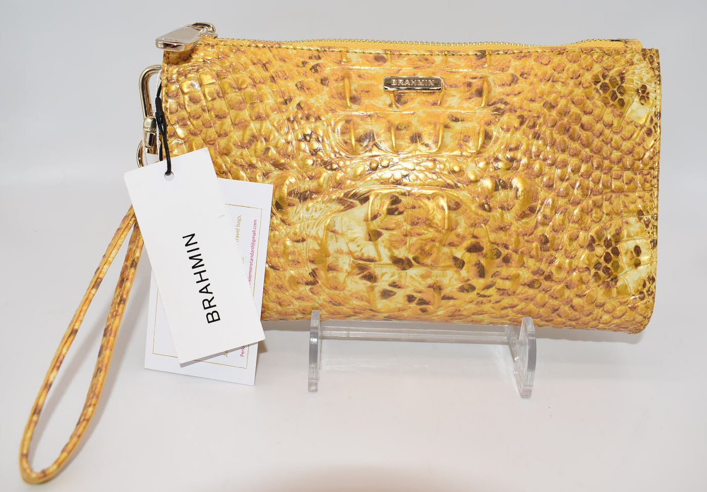 Brahmin Daisy Wristlet in Canary Ombre Melbourne
