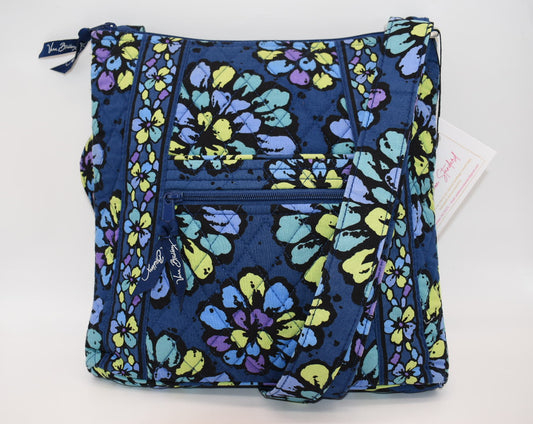 Vera Bradley Hipster Crossbody Bag "Indigo Pop" Pattern