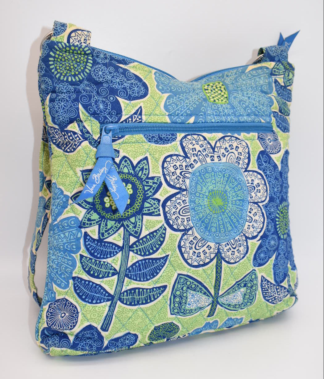 Vera Bradley Hipster Crossbody Bag in "Doodle Daisy" Pattern