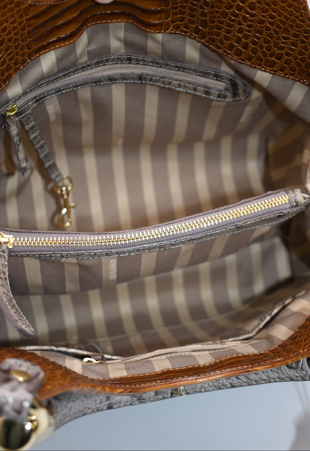 Brahmin Elisa Hobo Shoulder Bag in Tri-Color Melbourne