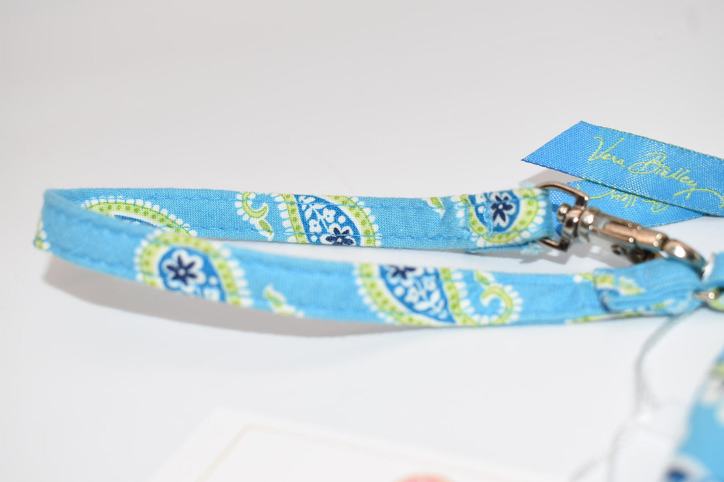Vera Bradley Quilted Cotton Zip Wristlet in "Bermuda Blue" Pattern