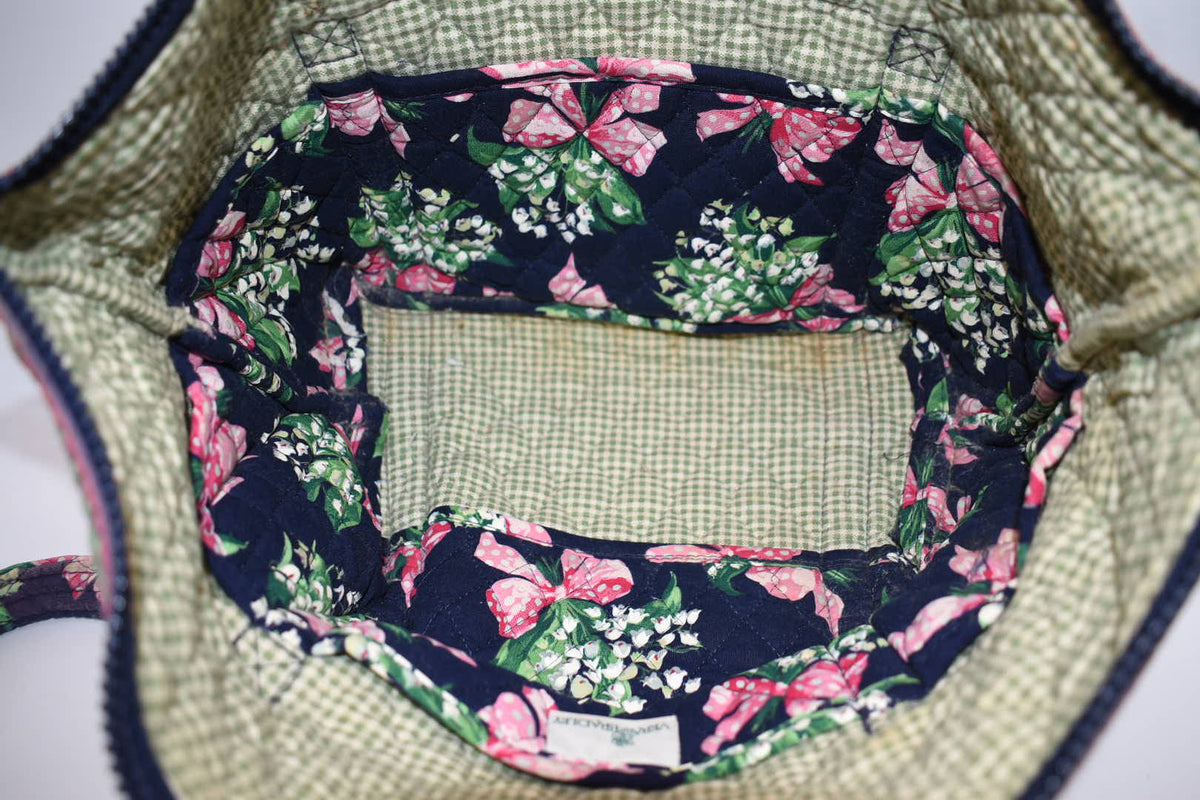 Vera Bradley Large Paddy Shoulder Tote Bag in "Return to Happiness-1999" Pattern