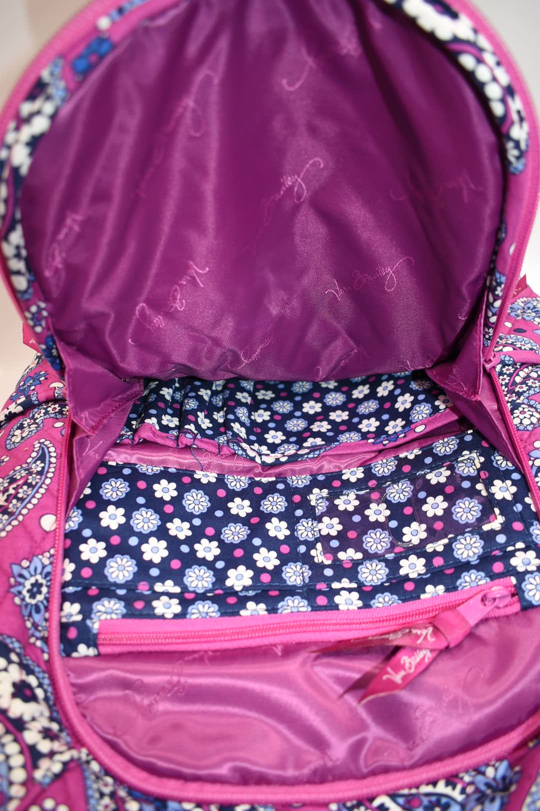 Vera Bradley Campus Laptop Backpack in "Boysenberry" Pattern