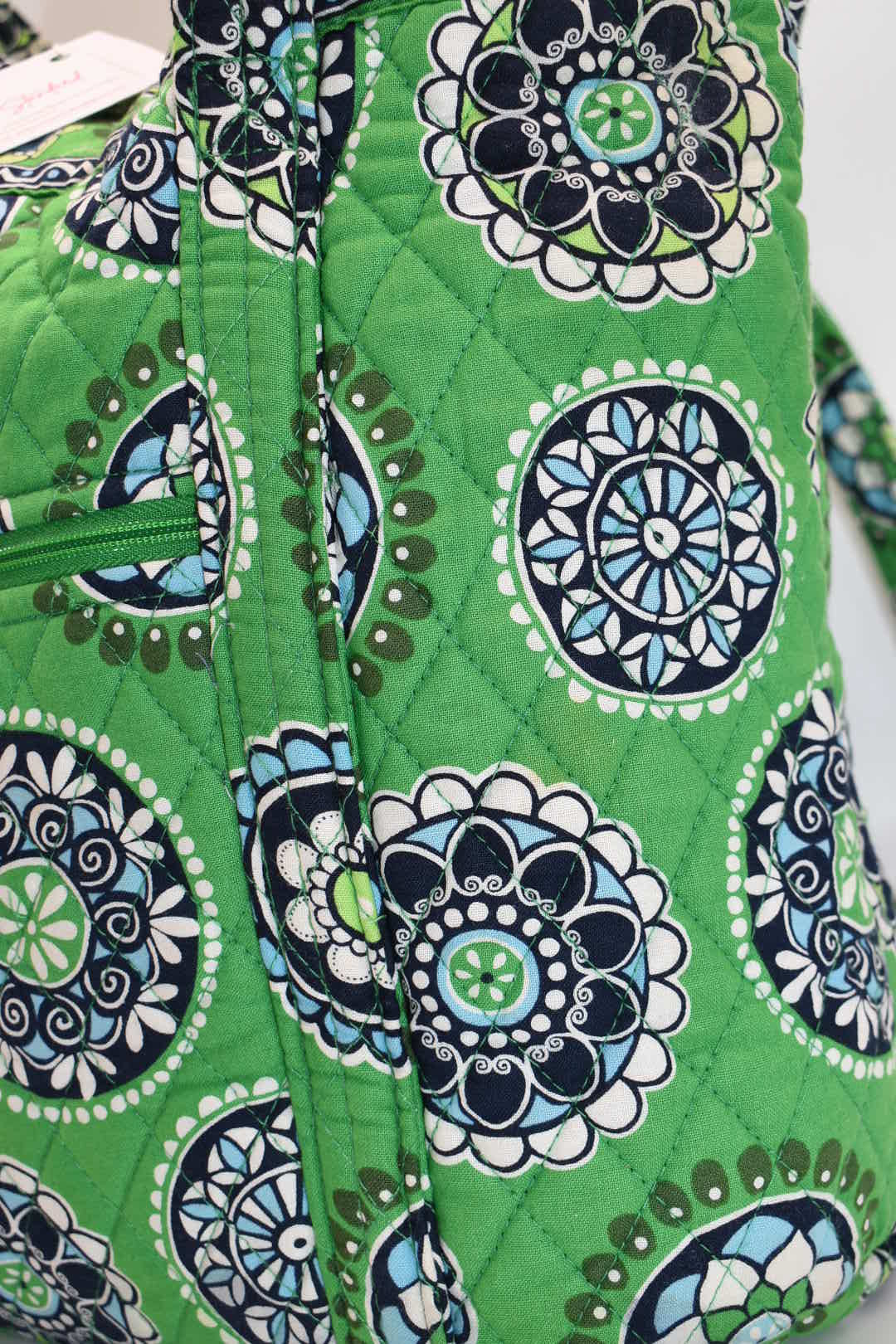 Vera Bradley Large Vera Tote Bag in "Cupcakes Green" Pattern