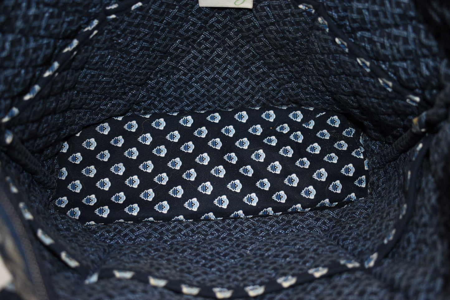 Vera Bradley Villager Tote Bag in "Nantucket Navy" Pattern