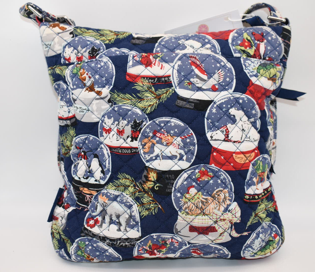 Vera Bradley in Triple Zip Hipster Crossbody Bag "Snow Globes" Pattern