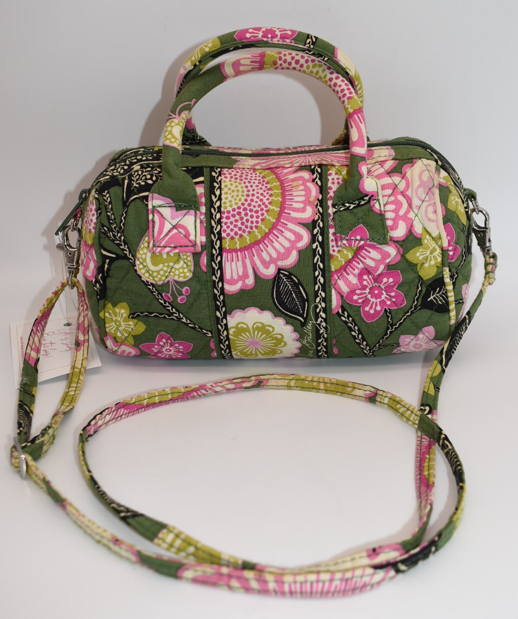 Vera Bradley Convertible Mini Satchel Bag in "Olivia Pink" Pattern
