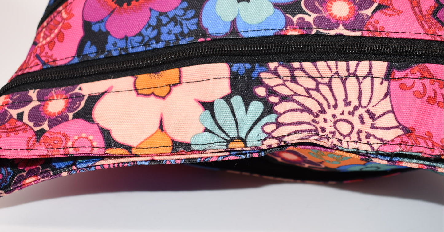 Vera Bradley Lighten Up Triple Zip Crossbody Bag in "Fiesta" Pattern