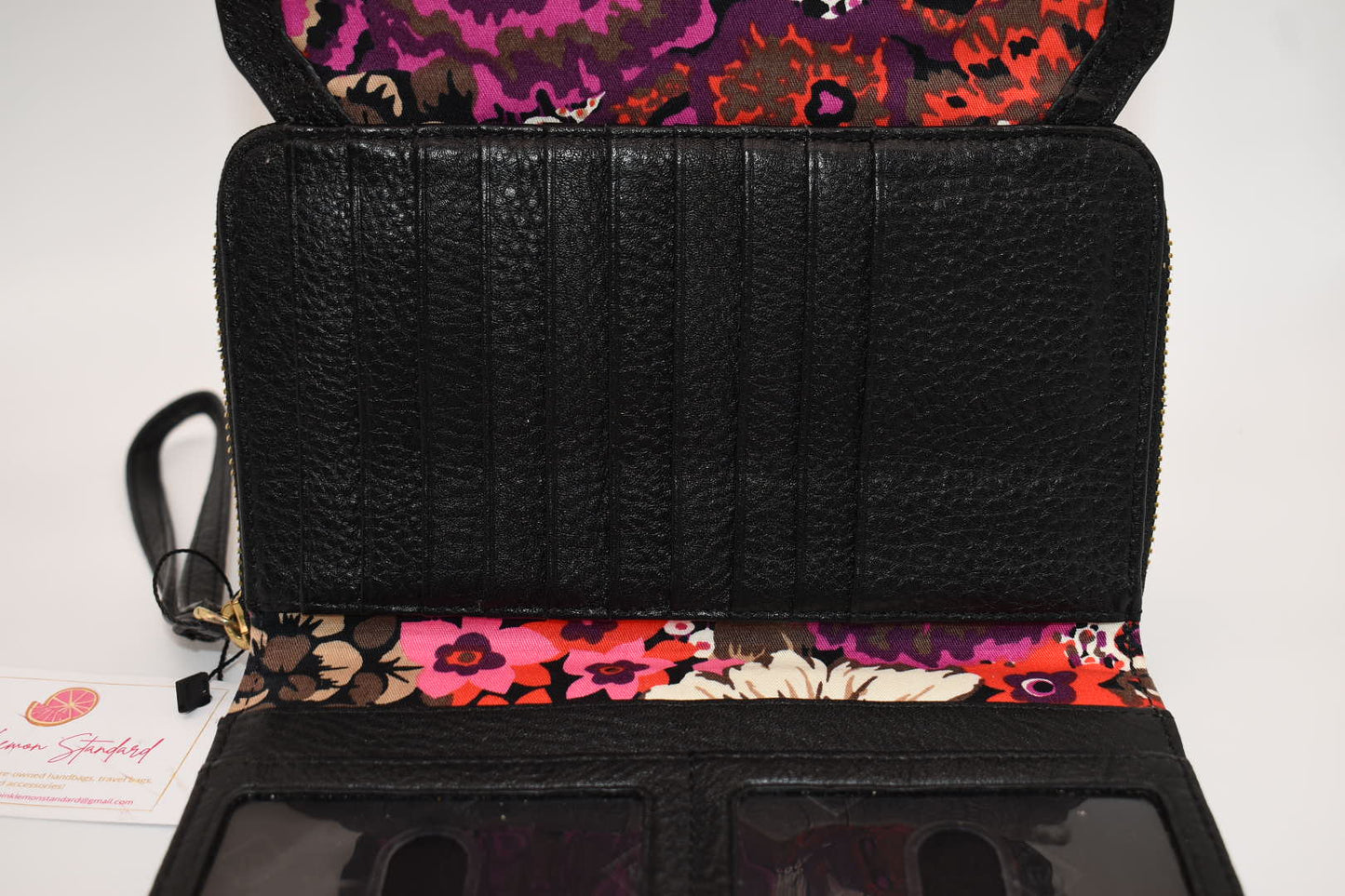Vera Bradley Quilted Leather Ultimate Wristlet Wallet in Black