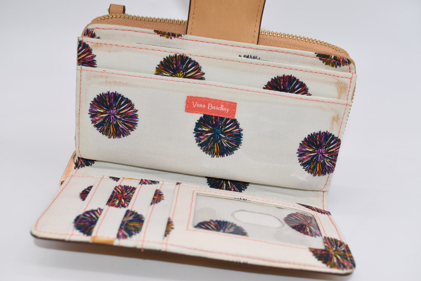 Vera Bradley Vachetta Brown Resort Wristlet in "Roadrunner Cactus"