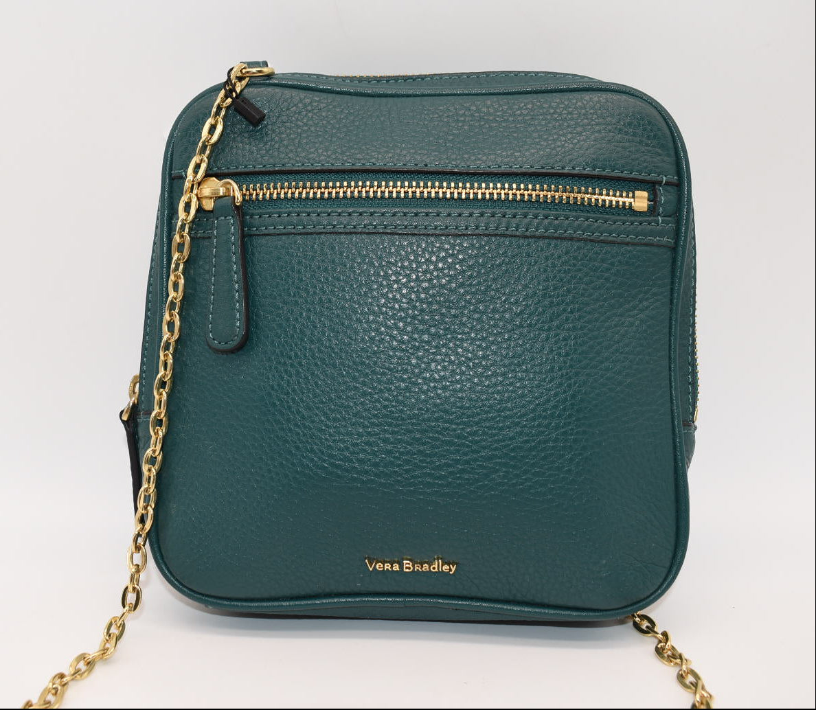 Vera Bradley Elena Leather Crossbody Bag in "Forest  Green"