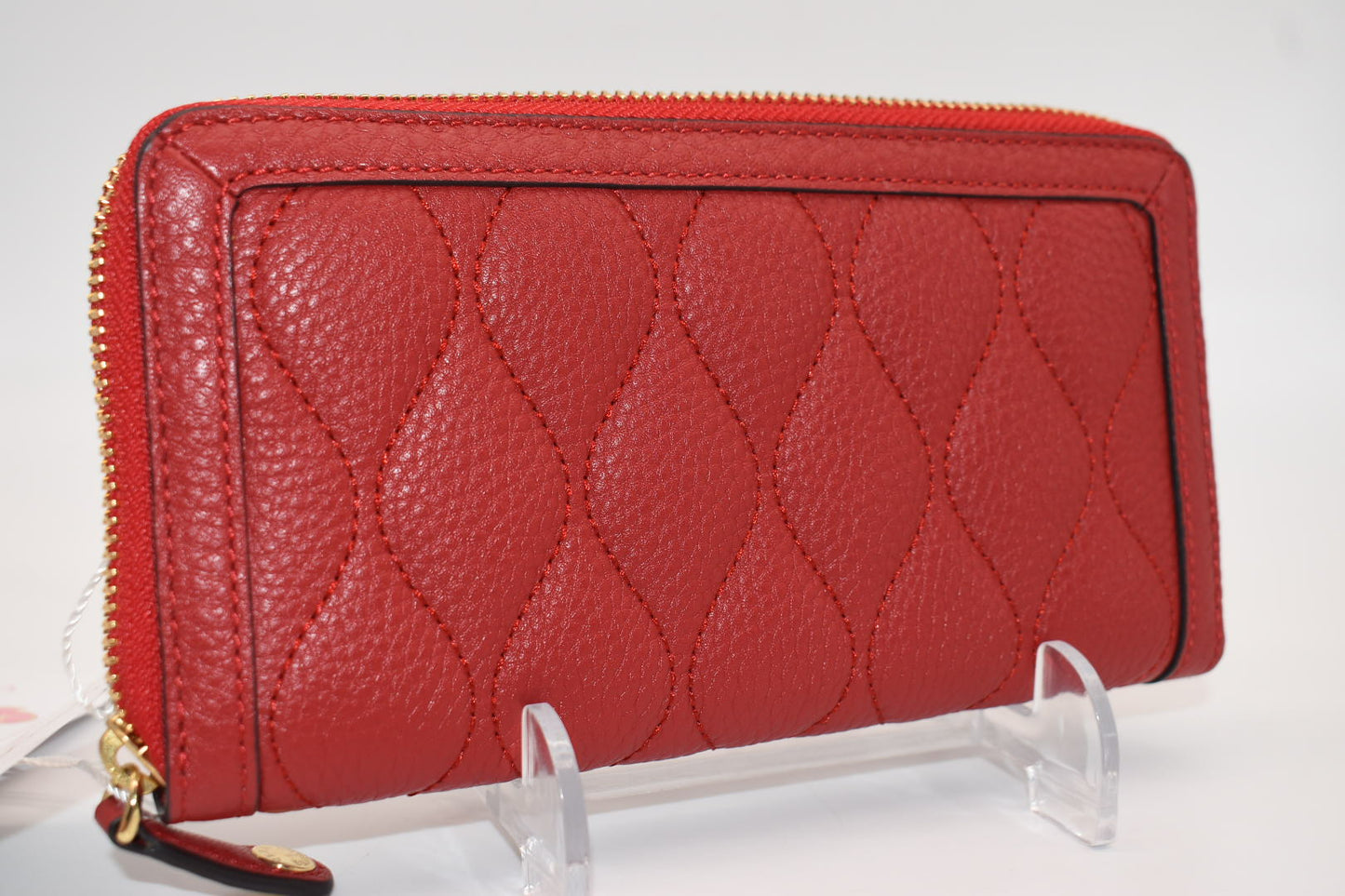 Vera Bradley Quilted Leather Georgia Wallet in Tango Red