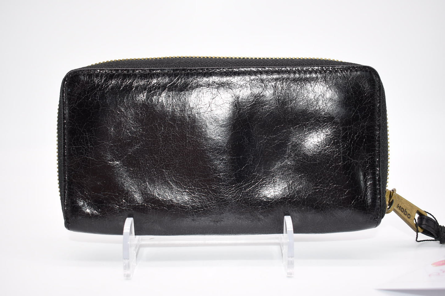 HOBO The Original Black Zip Around Wallet with Kisslock Compartment