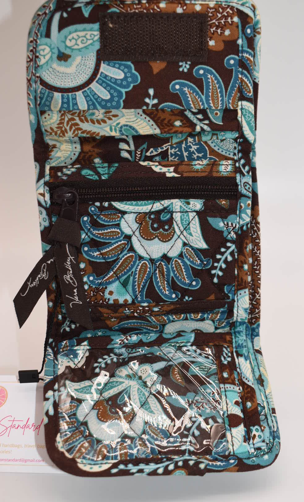 Vera Bradley Compact Tri-fold Wallet in "Java Blue" Pattern