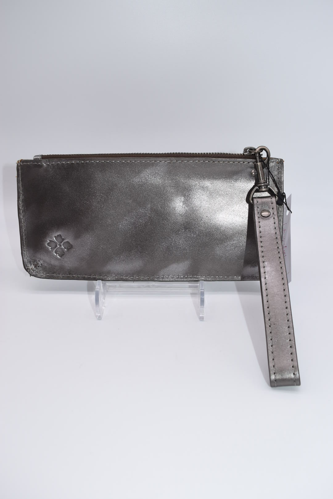 Patricia Nash St. Croce Wristlet in Tooled Metallic Leather