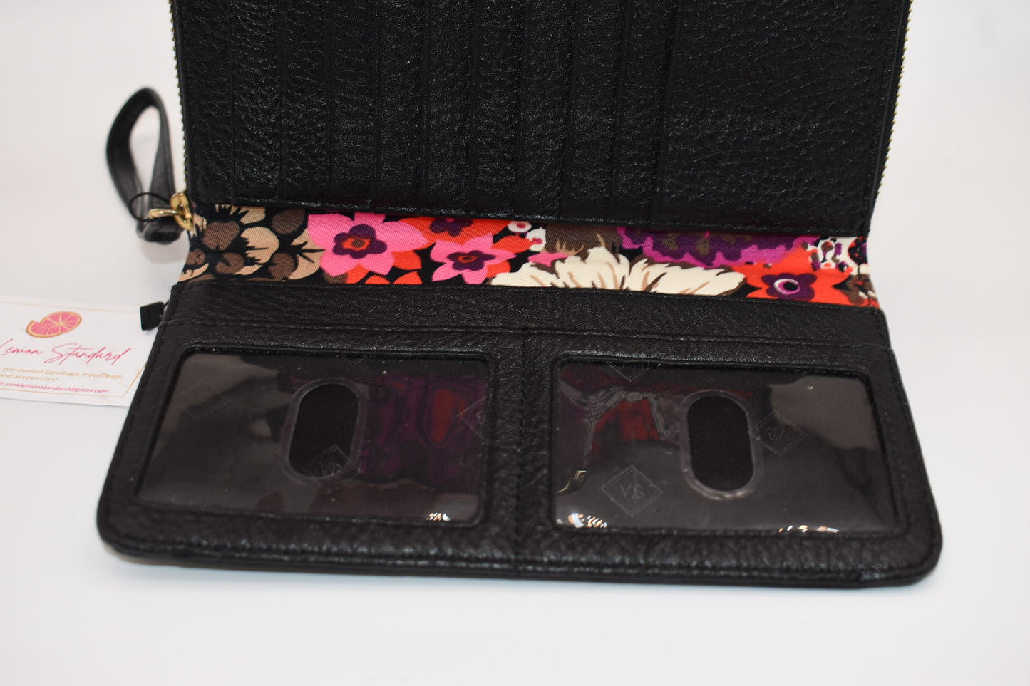 Vera Bradley Quilted Leather Ultimate Wristlet Wallet in Black