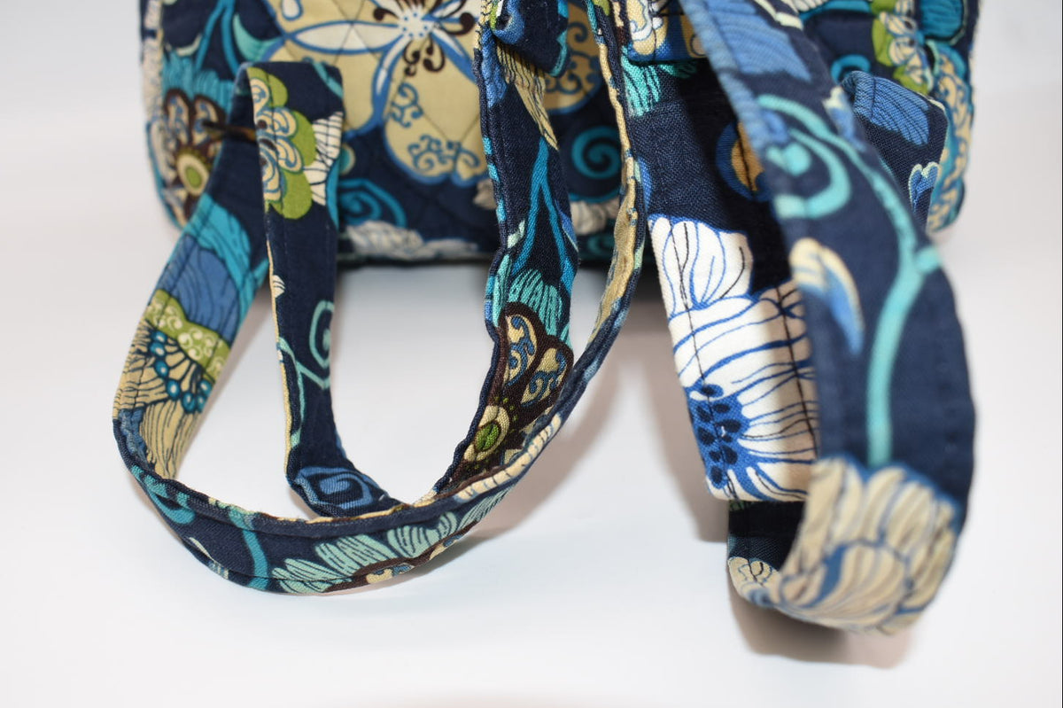 Vera Bradley Small Quilted Cotton Backpack in "Mod Floral- Blue" Pattern