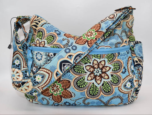 Vera Bradley On-the-Go Convertible  Shoulder Bag in "Bali Blue" Pattern