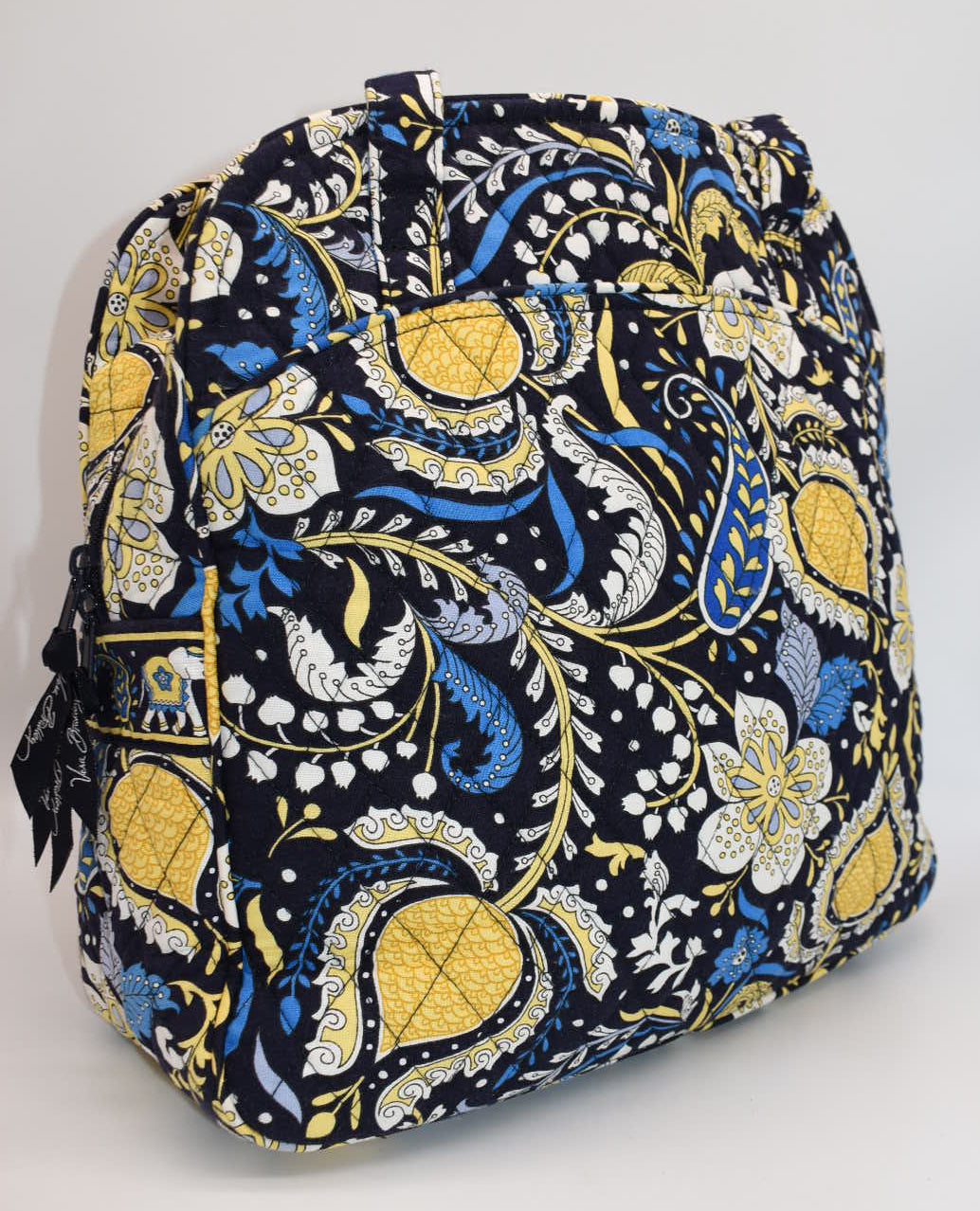 Vera Bradley Sweet Pleat Zip Tote Bag in "Ellie Blue" Pattern