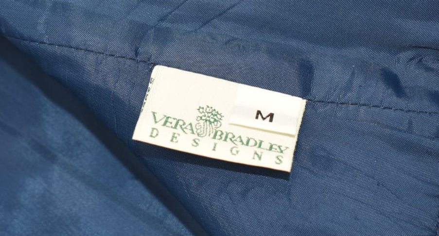 Vintage Vera Bradley Medium Vest in "Blue Christmas- 1997" Pattern