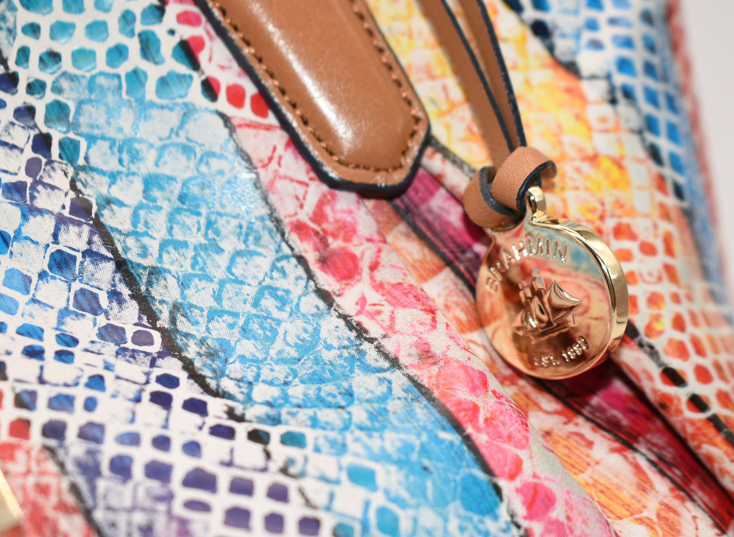 Brahmin Elisa Hobo Satchel Bag in "Dove Coronado"