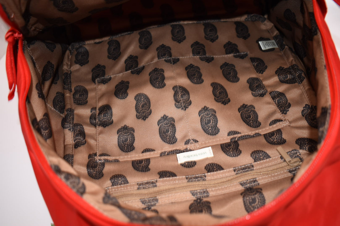 Vera Bradley Large Bancroft Backpack in Goji Berry Red