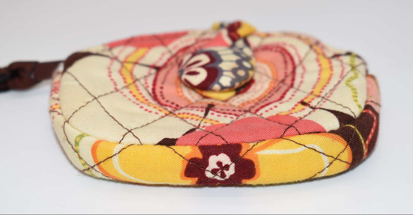 Vera Bradley Button Coin Purse in "Buttercup" Pattern