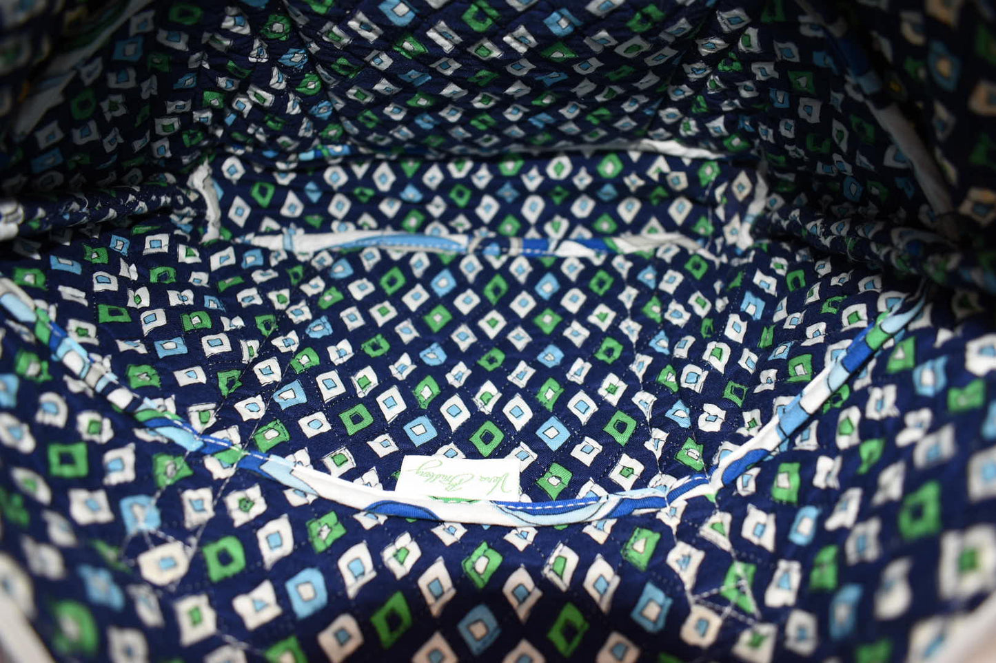 Vera Bradley Villager Tote Bag in "Mediterranean White" Pattern