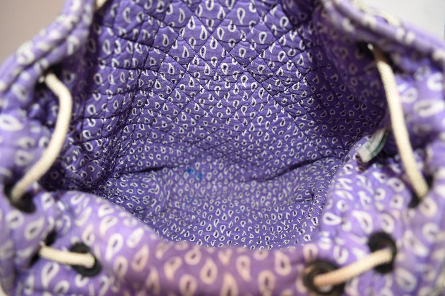 Vera Bradley Mimi Vintage Style Backpack in Purple Bandana