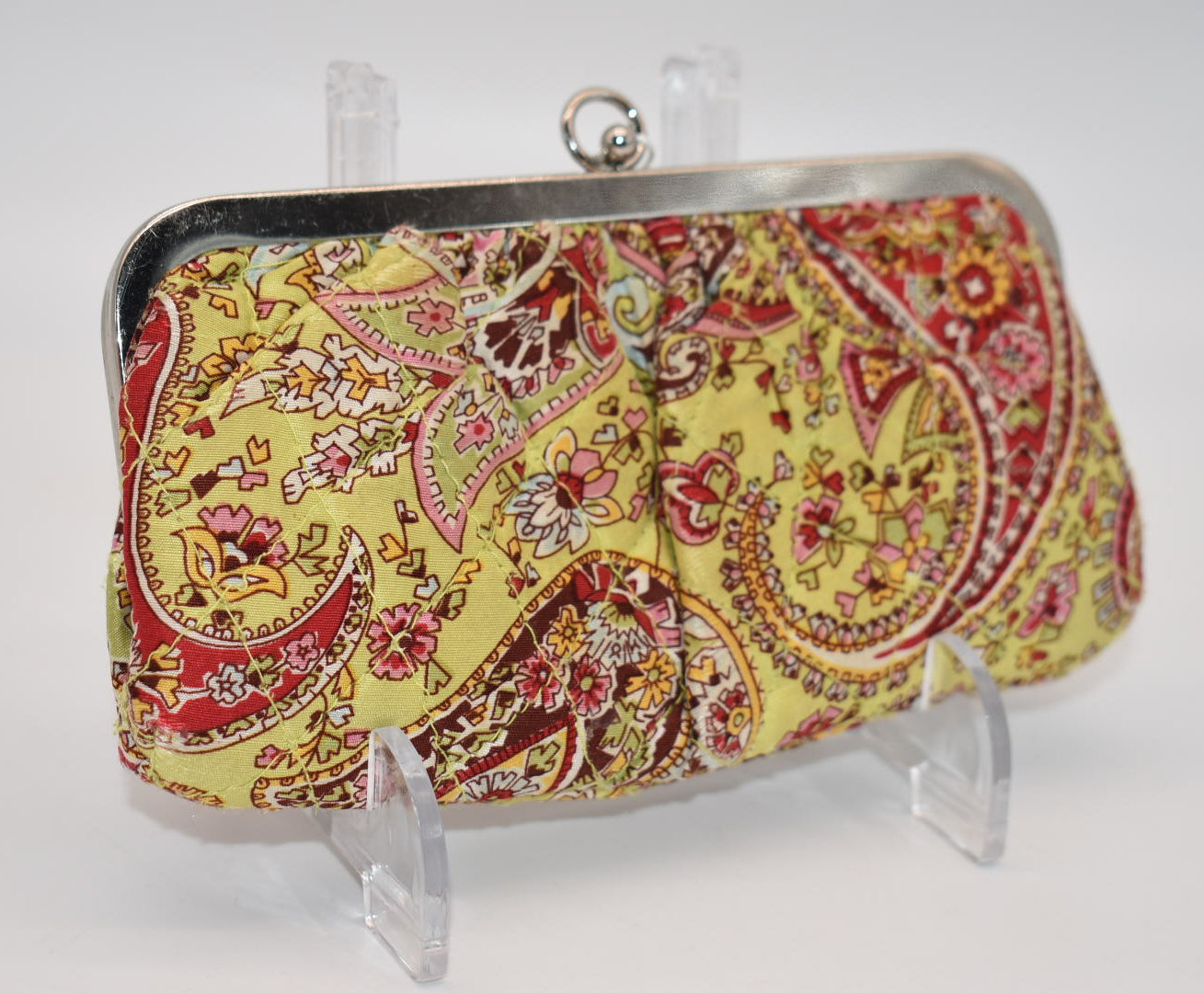 Vera Bradley Kisslock Clutch in "Pistachio Paisley" Pattern