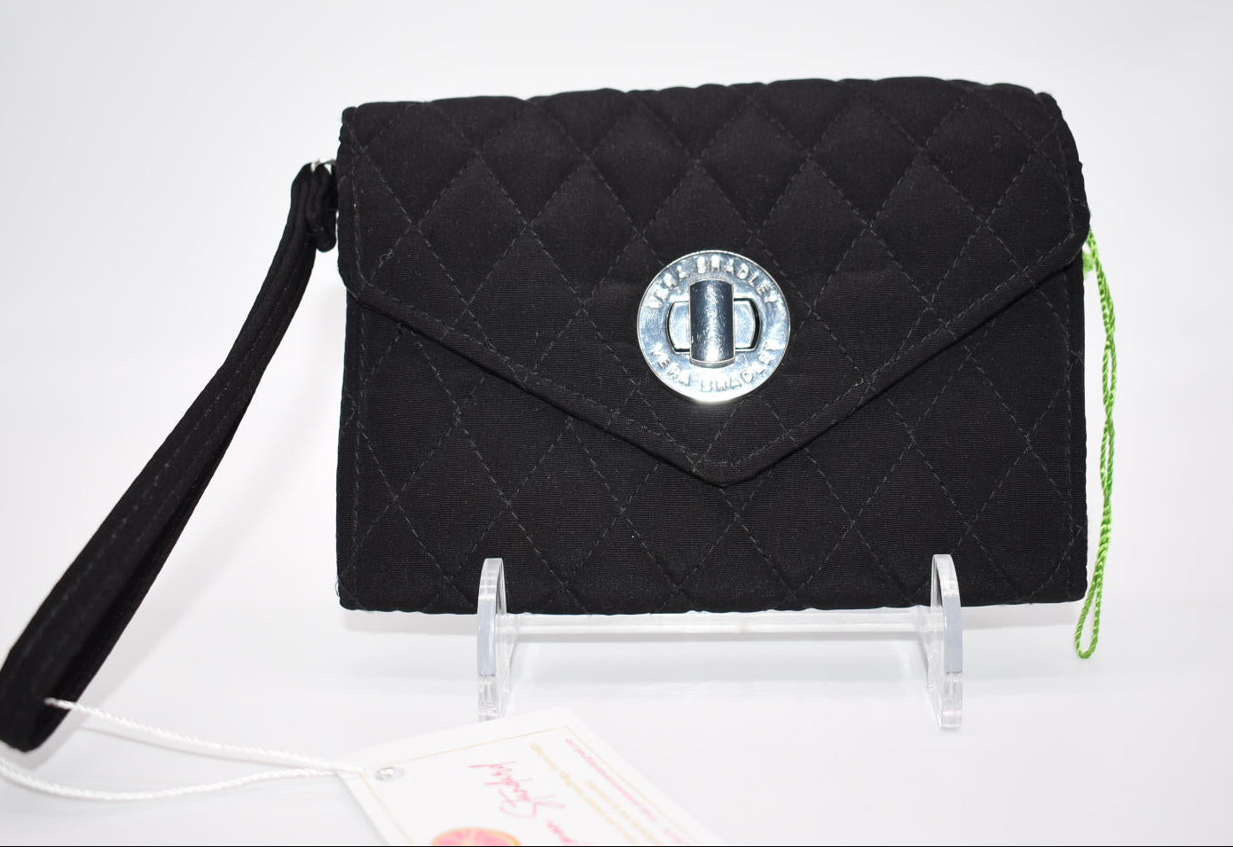 Vera Bradley "Your Turn" Smartphone Wristlet in Black Microfiber