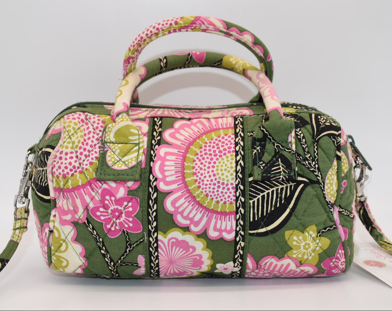 Vera Bradley Convertible Mini Satchel Bag in "Olivia Pink" Pattern
