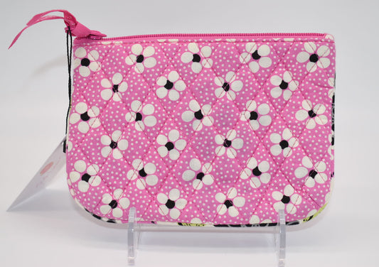 Vera Bradley Medium Zip Pouch in "Priscilla Pink" Pattern