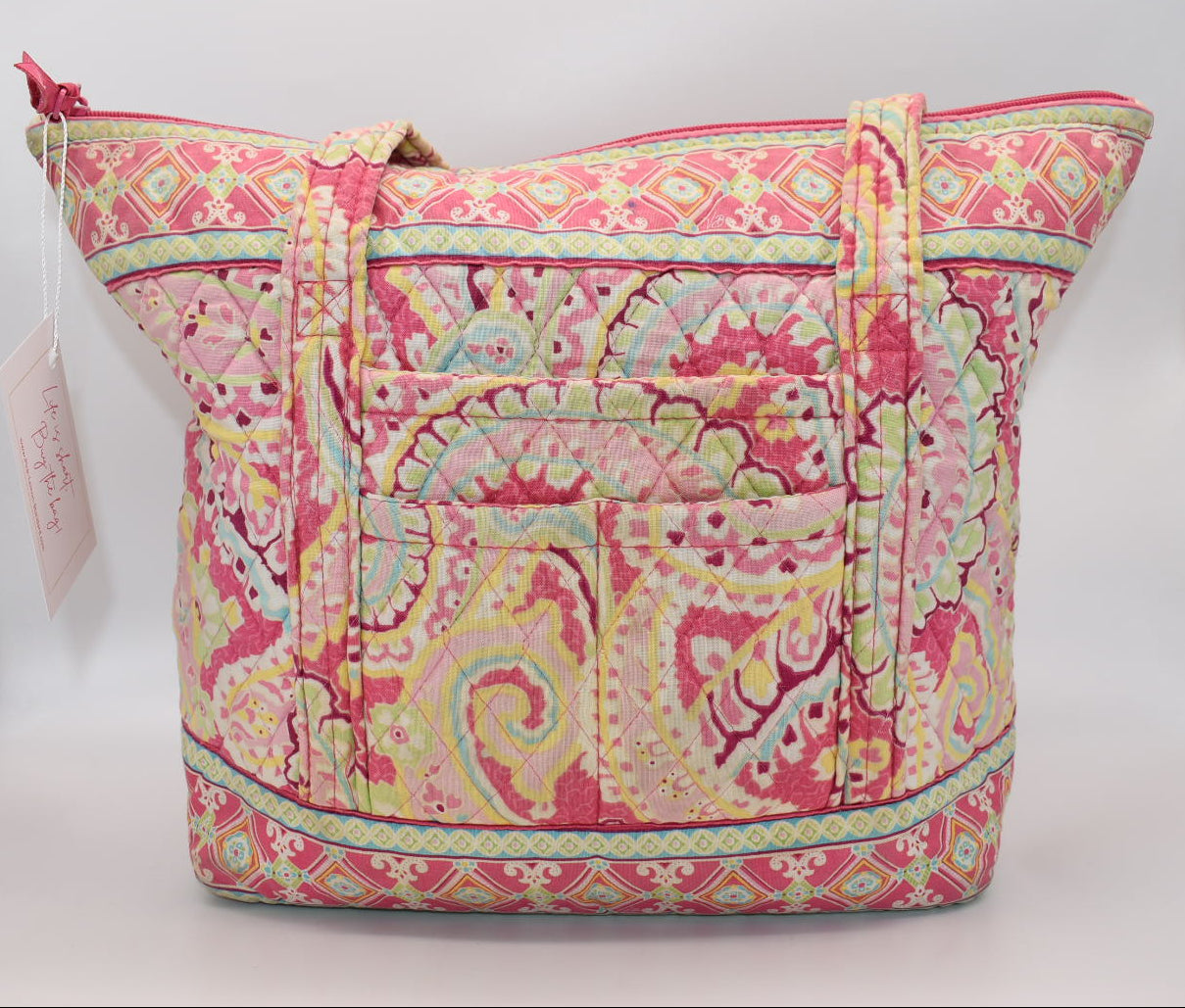 Vera Bradley Villager Tote Bag in "Capri Melon" Pattern