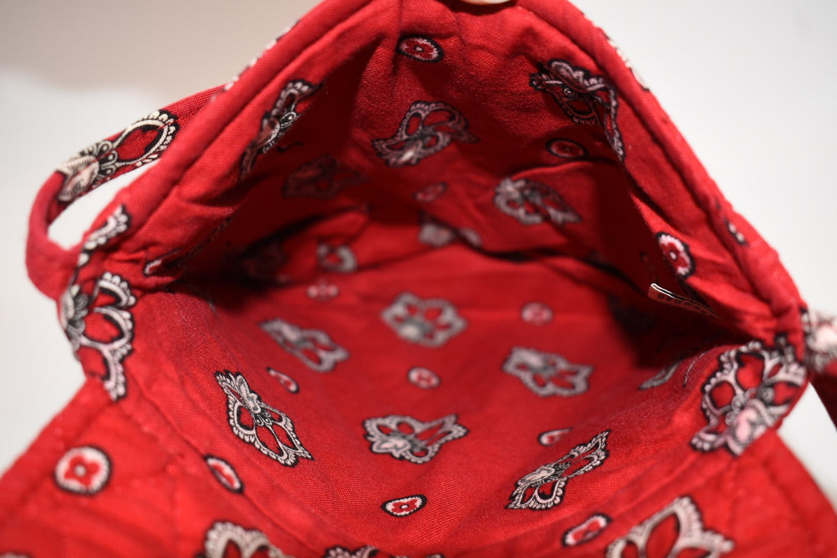 Vera Bradley Small Crossbody Bag in "Red Bandana" Pattern