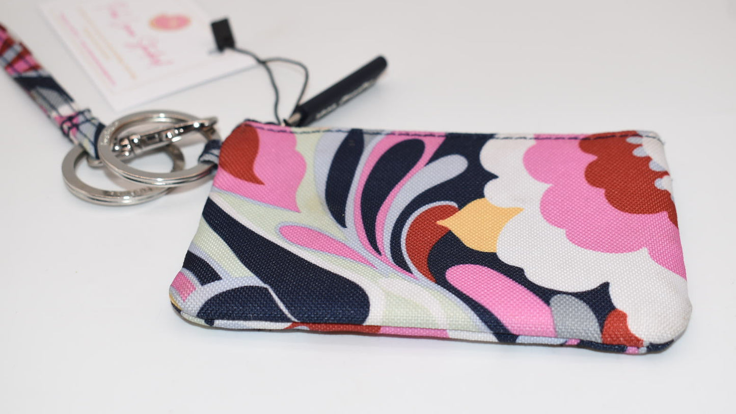 Vera Bradley Lighten Up Zip ID Case & Lanyard in "Mod Paisley" Pattern
