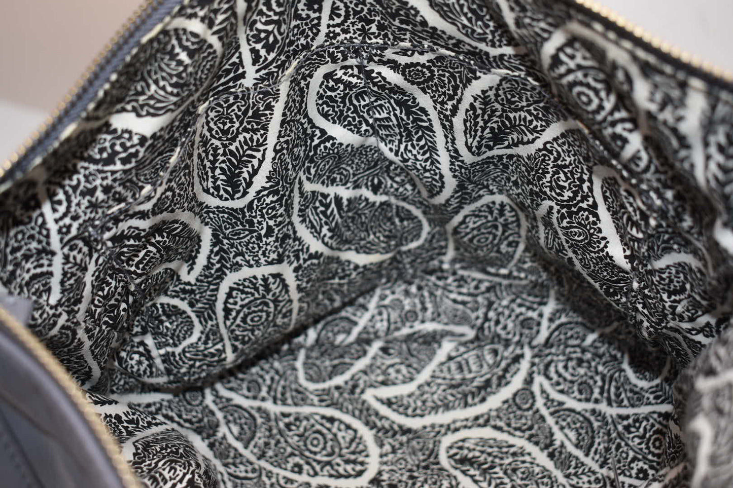 Vera Bradley Leather Carryall Shoulder Bag in Sycamore Carbon Gray