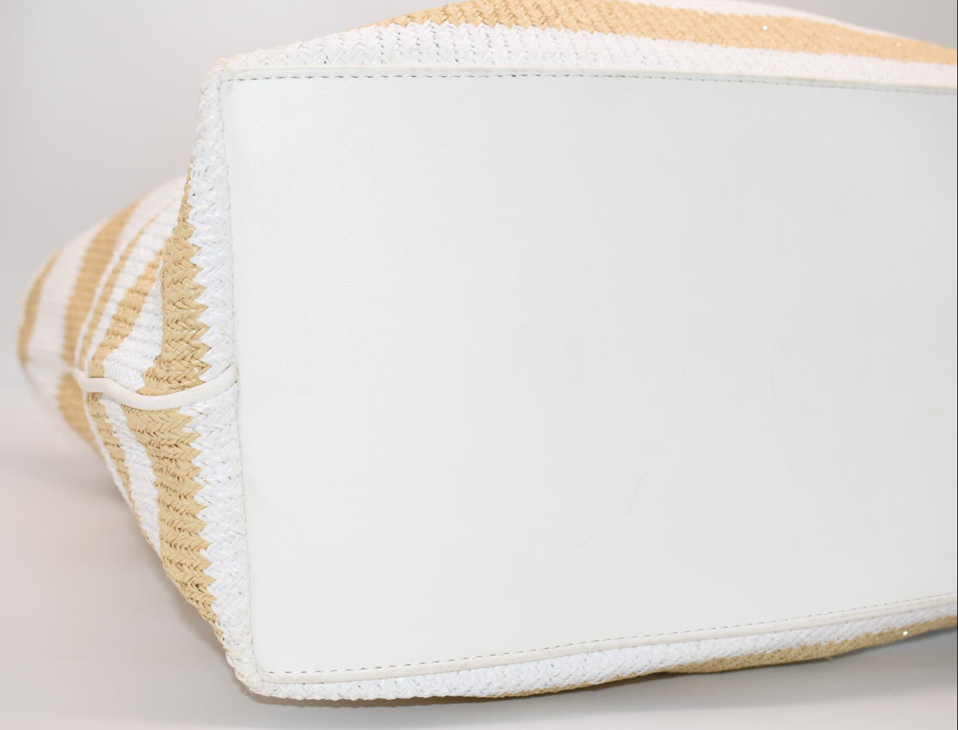 Vera Bradley Woven Neutral Straw Tote Bag