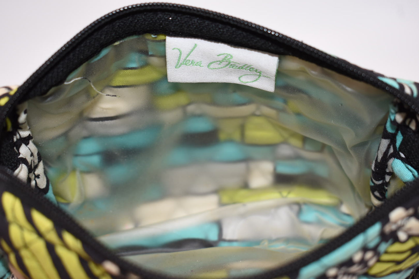 Vera Bradley Medium Cosmetic Bag in "Slate Blooms" Pattern