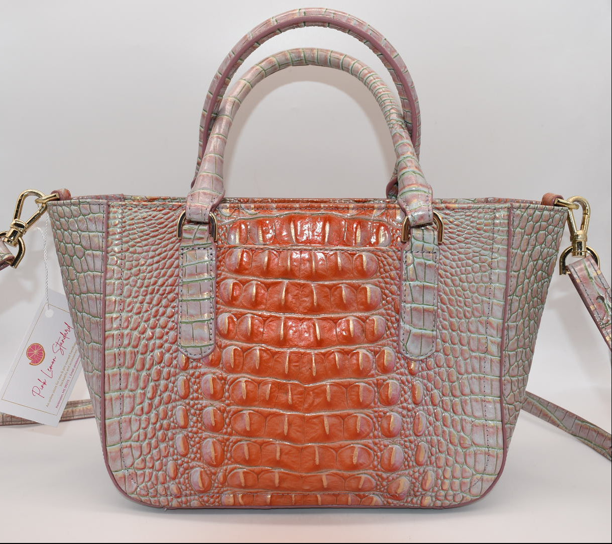 Brahmin Small Ashlee Satchel Bag in Flirty Ombre Melbourne