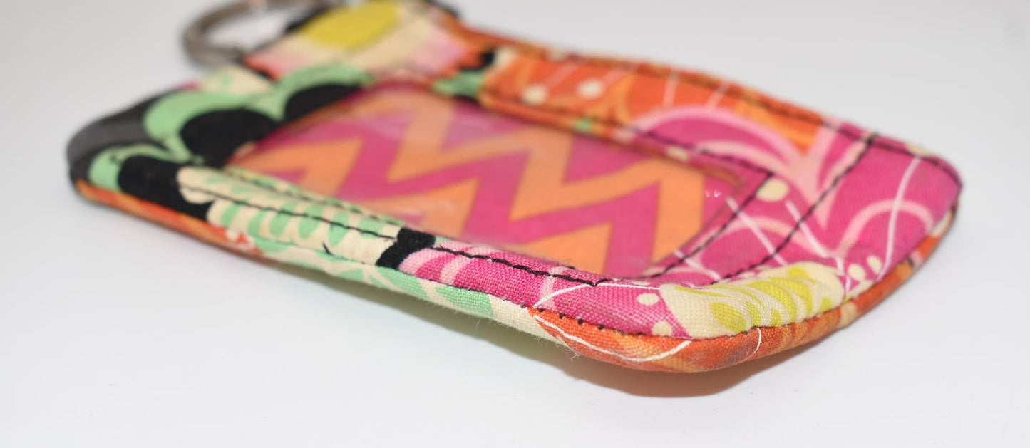 Vera Bradley Zip ID Case in "Ziggy Zinnia" Pattern