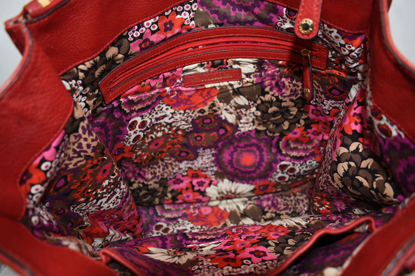 Vera Bradley Quilted Leather Nora Tote Bag in "Ella Tango"