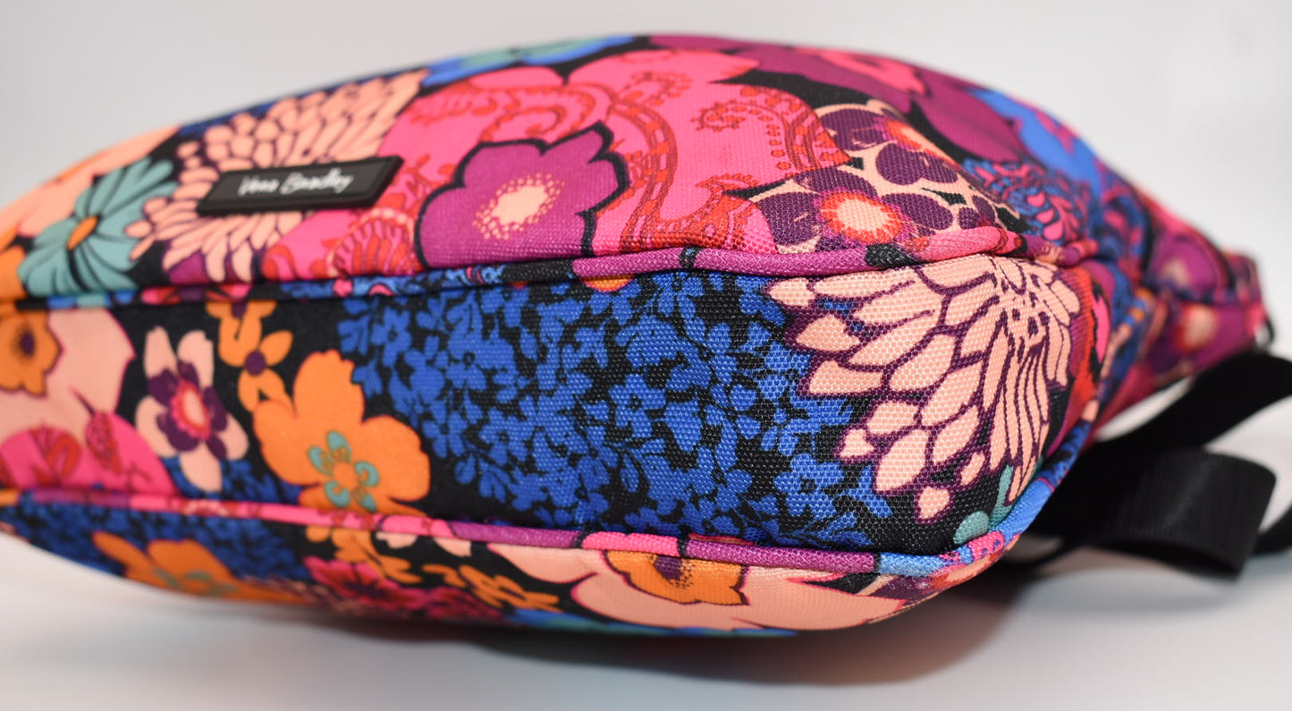 Vera Bradley Lighten Up Triple Zip Crossbody Bag in "Fiesta" Pattern