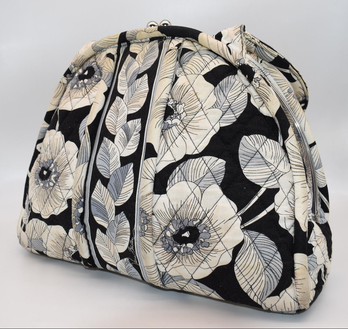Vera Bradley Eloise Framed Satchel Bag in "Camellia" Pattern