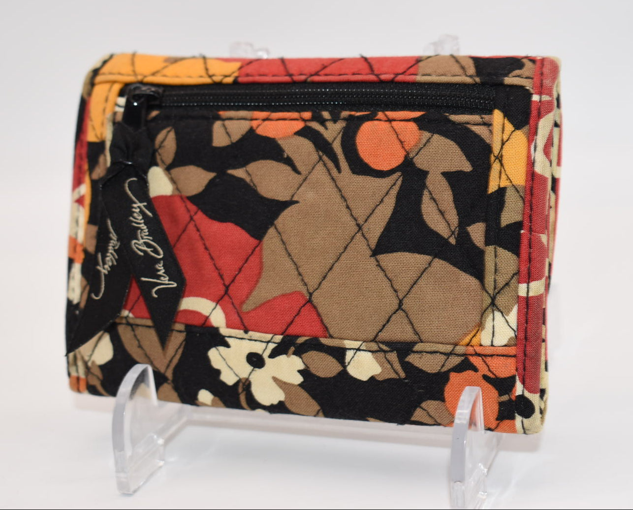 Vera Bradley Trifold Euro Wallet in "Bittersweet" Pattern