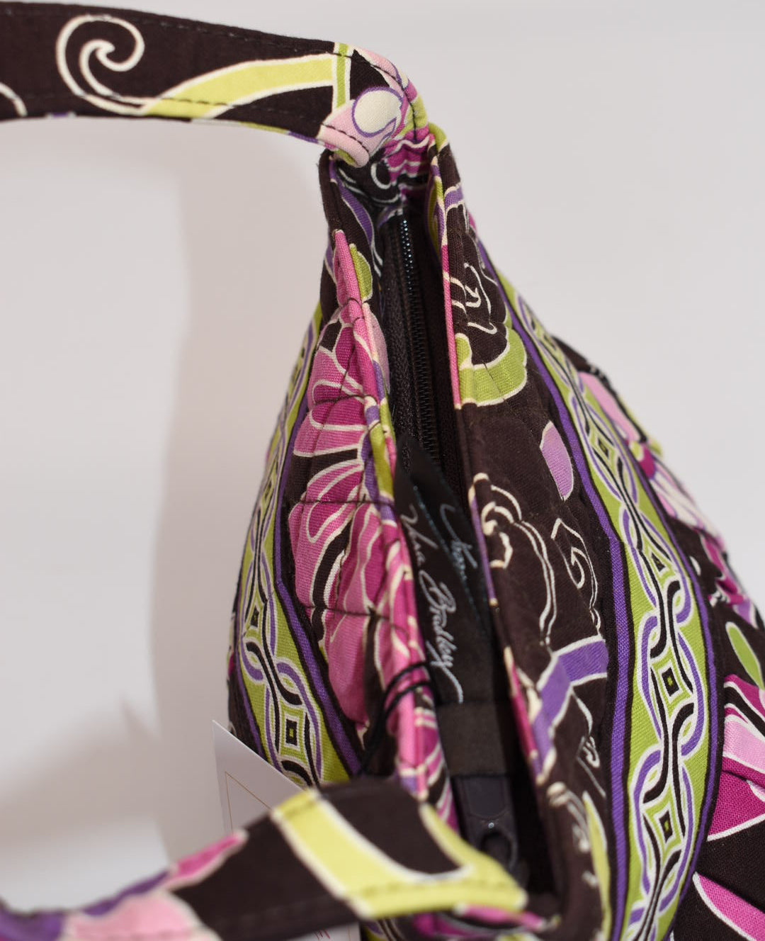 Vera Bradley Hannah Small Pleated Bag in "Purple Punch" Pattern