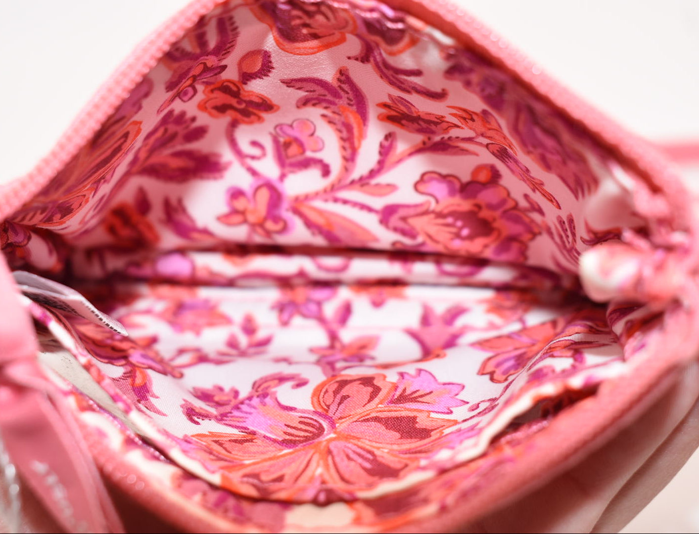 Vera Bradley Zip ID Lanyard in "Terra Cotta Rose" Pattern