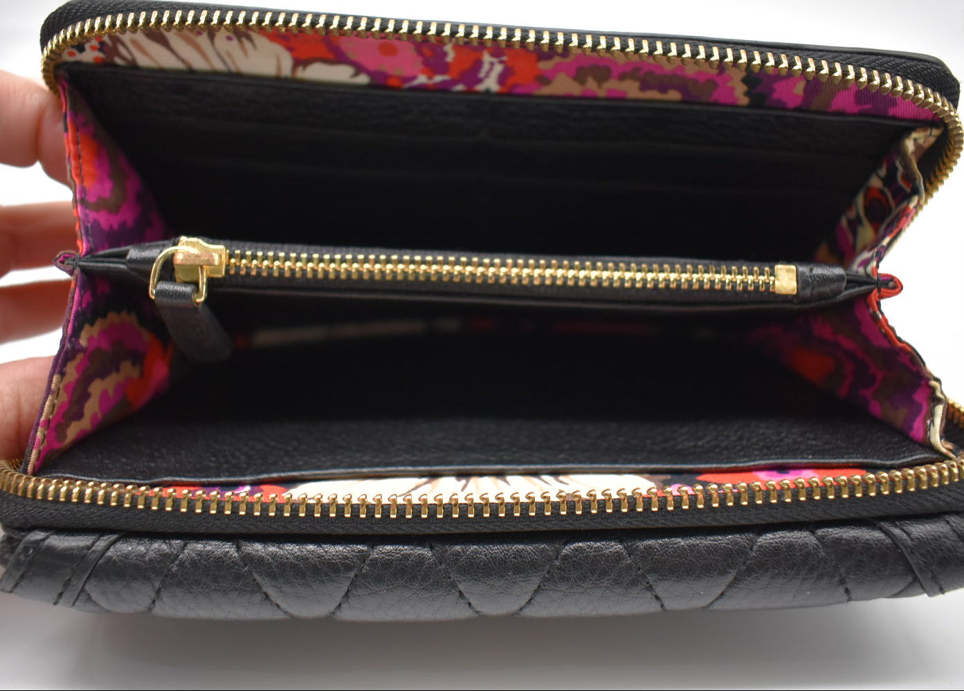 Vera Bradley Quilted Leather Ultimate Wristlet Wallet in Black